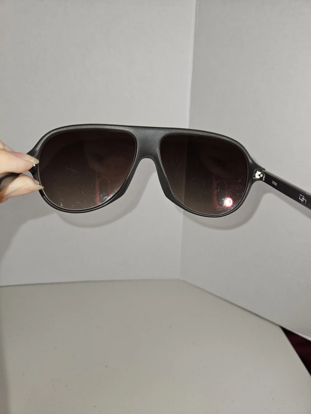 Vintage ABC Sports Men's Dark Brown Gradient Aviator Sunglasses